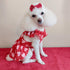 Fitwarm Valentines Day Sweet Heart Dog Dress, Holiday Outfit for Small Dogs Girl, Pet Cat Apparel, Red, Pink, Small