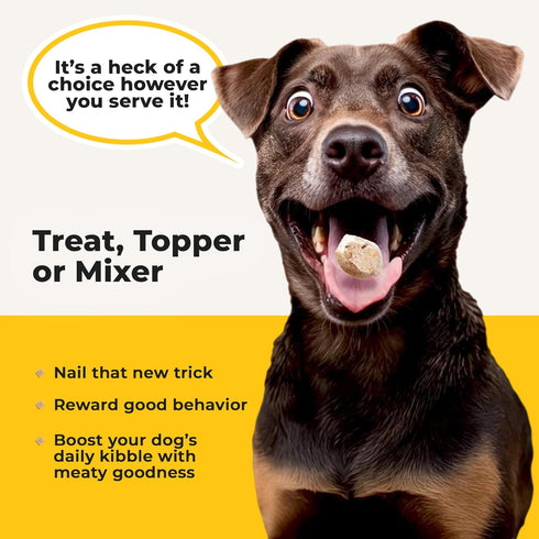 (21g 4oz Chop Lickin Chicken - Dog Treats Freeze Dried Chicken, Complete Meal & Topper, Real Cuts for Training - High