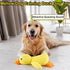 Qbustv Yellow Duck Dog Toy - Large Plush Stuffed Animal Chew Toy for Large Breed Dogs, Interactive Puppy Toy
