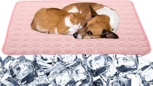 Pet Cooling Mat for Dog Cat, Washable Reusable Ice Silk Self Cooling Pad, Pet Sleeping Blanket for Beds and Couches