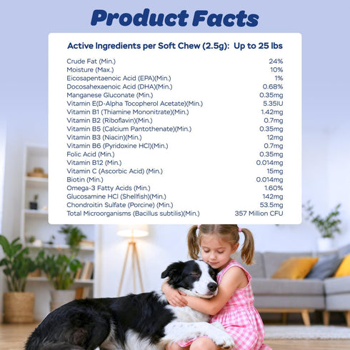 8-in-1 Immune 120 Count Dog Multivitamin with Glucosamine, Chondroitin, MSM & Probiotics Hip & Joint, Skin & Coat, Gut