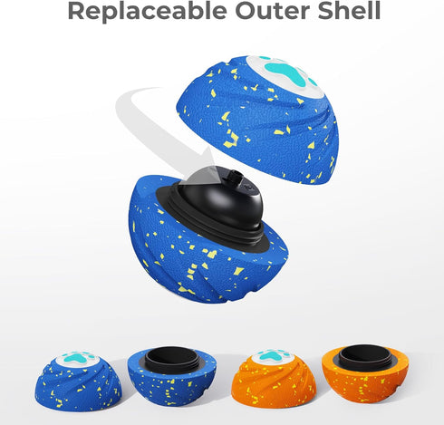 Lovkid Smart Interactive Dog Toys Vibrating & Rolling Chew-Resistant E-TPU Dog Ball for Aggressive Chewers, USB-C