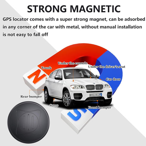 Quvjd GPS Tracker for Vehicles,Car GPS Tracker Portable Real Time Magnetic GPS Tracking Device,Full Global Coverage