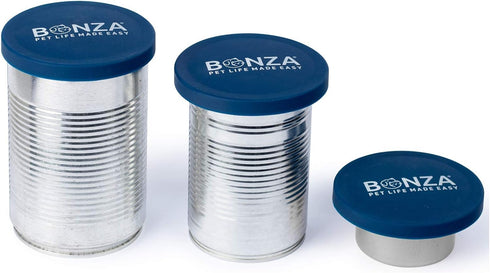 Bonza Set of 2 Pet Food Can Covers, Universal Silicone Lids for Dog or Cat Food, BPA Free, Dishwasher Safe