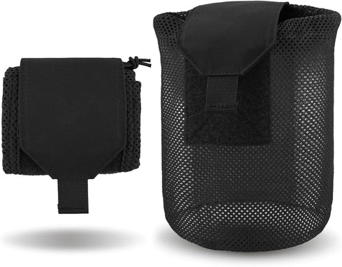 PETAC GEAR Molle Drawstring Dump Pouch, Roll Up Tactical Recovery Tool Pack, EDC Storage Bag