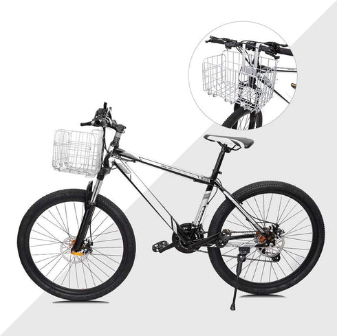 HOMEE Folding Rear Bike Basket - Wire Mesh Fold-Up Detachable Front Bag for Mountain Bike Accessories Cargo Rack