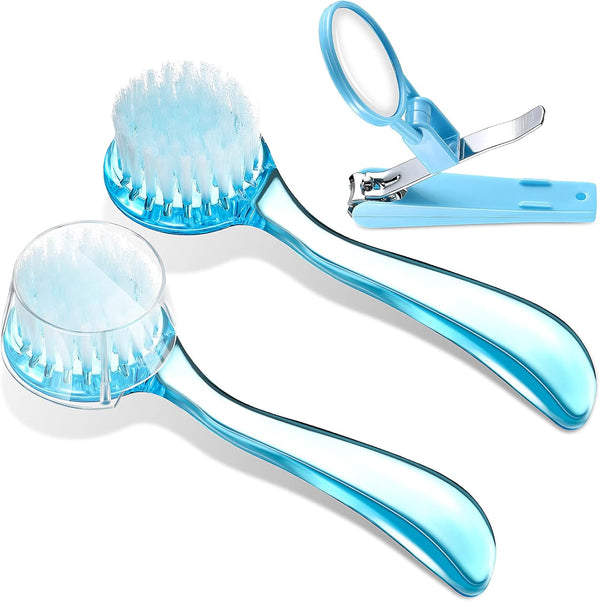 Mudder 3 Pcs Hedgehog Small Animal Grooming Kit – Includes Bathing Brush and Nail Clipper with Magnifier