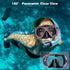 Snorkel Diving Mask Swimming Goggles for Adult Men Women with Nose Cover, Tempered Glass