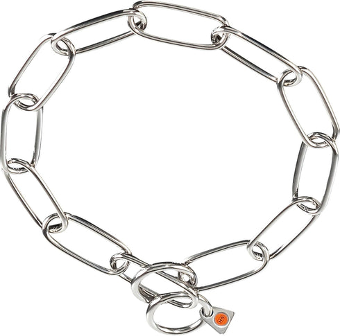 Herm Sprenger Stainless Steel Long Link Chain Collar - 4 mm x 21 Inches