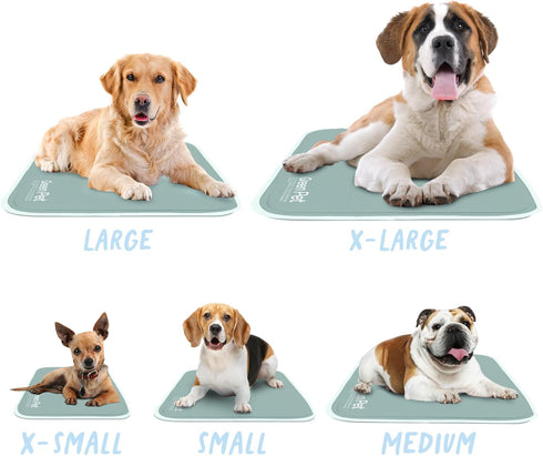 The Green Pet Shop Cool Pet Pad, Extra Small Sage Grey, Self-Cooling Mat for Dogs & Cats up to 8 lbs