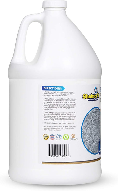 Pet Odor Eliminator - 1 Gallon, Advanced Bio-Enzyme Cleaner and Stain Remover for Dogs and Cats Urine Smells