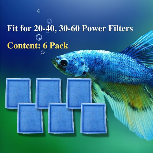 6 Pack Replacement Filter Cartridge for Aqua-Tech 20-40/30-60 Gallon Power Filters - EZ-Change #3