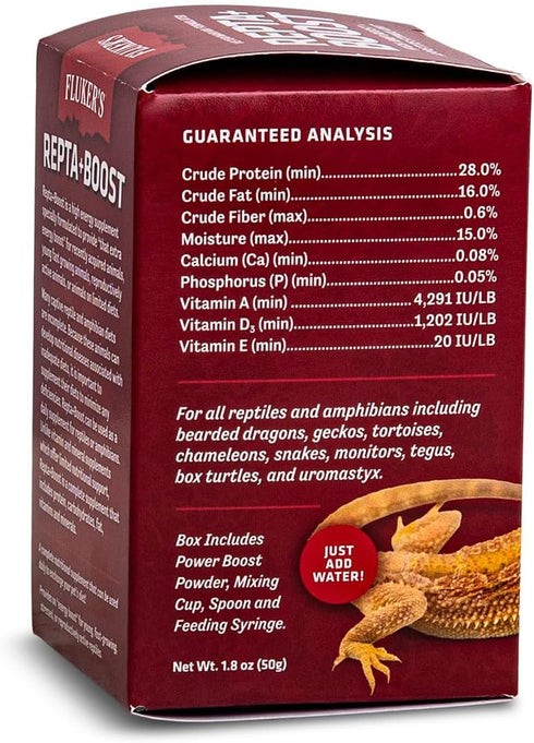 Fluker's Repta Boost, 50gm Insectivore and Carnivore High AMP Boost Reptile Supplement