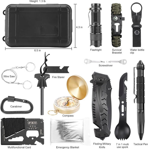 Gifts for Him Men Dad Christmas, Survival Kits and Emergency Gear for Camping Fishing Hunting