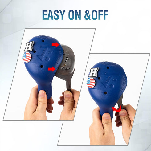 Golf Head Covers | EVA Plastic Golf Club Covers for Driver, Fairway Woods & Hybrid | Driver Headcover with Pins