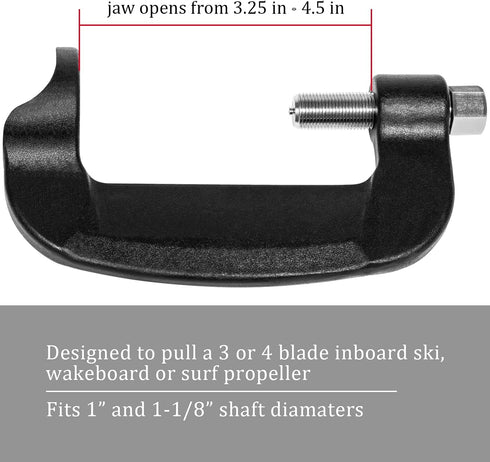Yoursme Inboard Propeller Puller C Clamp for Ski & Wakeboard Propellers, Fits 1" to 1-1/8" Shaft