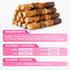 6 Inch 17.6 oz Dog Treats, Triple Flavor Rawhide Rolls, Chicken Duck and Chicken Liver Wrapped Rawhide Dog Chews
