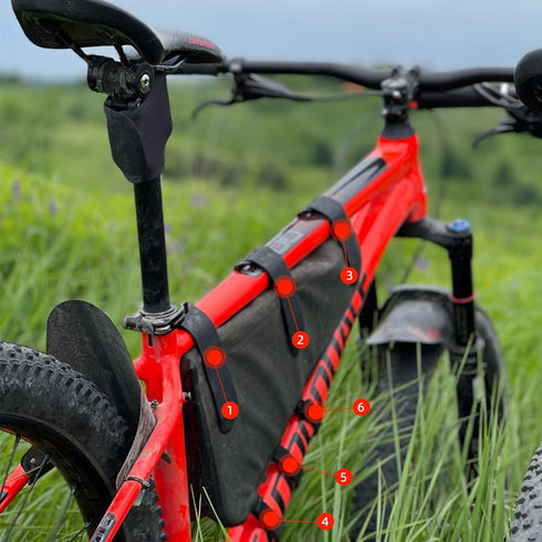 ROCKBROS 8L Waterproof Bike Frame Bag - Bikepacking Triangle Storage Bag