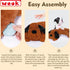 WEOK Puppy Heartbeat Toy for Separation Anxiety Relief, Heartbeat Stuffed Animal Anxiety Calming Behavioral Aid Plush