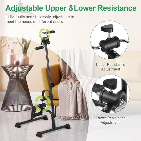 SamFansar Exercise Bike for Seniors | Pedal Exerciser Bike Hand Arm Leg and Knee Peddler Adjustable Exercise Equipment