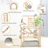 3 Bird Playground, Parrots Playstand for Small to Medium Birds, Perch Stand with Ladders Playgym with Rope Perch