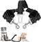 SlowTon Adjustable Dog Seat Belt - Double Dog Safety Leash with Elastic Bungee Buffer (Black, M)