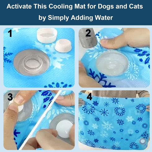 MeowAroma Summer 11.8 X15.7 Cooling Mat for Dogs and Cats, Foldable Gel Cooling Mat with Ice Crystal Powder, Blanket
