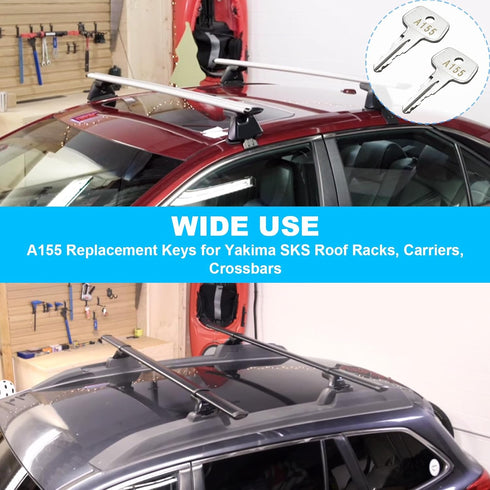 Yakima SKS Roof Rack Key A155, Replacement Keys for Roof Racks, Carriers, Crossbars (2 Pack)