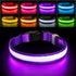 PcEoTllar Light Up Dog Collar for Night Walking - LED Rechargeable Color Changing, Glow in The Dark Waterproof Collars