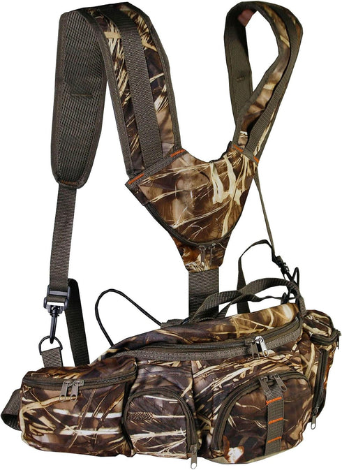 UNISTRENGH Hunting Camo Fanny Pack with Harness, Waist Pack Pouch for Hiking