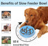 MateeyLife Large Slow Feeder Dog Bowls 2PCS, Anti-Choking Puzzle Dog Food Bowls, Non Slip Interactive Dog Feeding Bowls Slow Down Eating, Bloat Stop Maze Dog Dishes Dog Feeder for Large Breeds 4 Cups