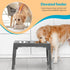 Niubya Elevated Dog Bowls with 2 Stainless Steel Bowls, Raised Bowl Adjusts to 5 Heights for Small Medium and Large Dogs