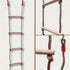 Everest's Toys 6,5 (2m) Boat Rope Ladder ft with Spring Hooks - Marine Wooden Rungs - Portable - Compact - Multipurpose