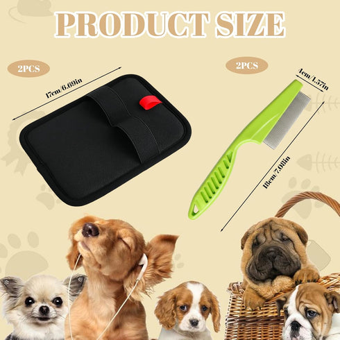 MIRJXB 4PCS Pet Hair Removal Glove, Reusable Grooming Gloves, Electrostatic Magic Brush Pet Hair Remover Tool
