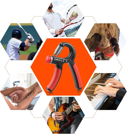 NIYIKOW Adjustable Grip Strength Trainer - Hand Grip Strengthener, 22-132Lbs Resistance for Musicians & Athletes