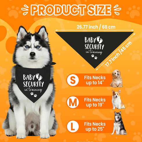 Baby Security in Training Dog Bandana Pet Scarf Pregnancy Announcement Dog Bandanas for Dogs Pet Accessories for Dogs