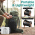 350 lbs SereneLife Portable Camping Toilet Foldable Travel Potty with Adjustable Height, Up to Capacity, Lid, Non-Slip