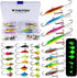 THKFISH Ice Fishing Lures and Jigs Kit, 14/26/40PCS, Walleye Crappie Panfish Pike Fishing Gear