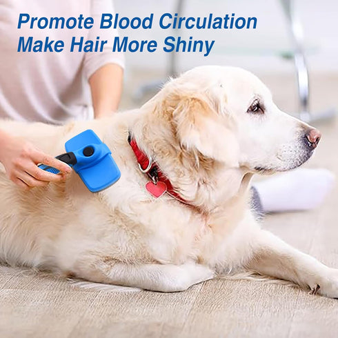 4 PCS Pet Grooming Brush Kit - Dog Brush for Shedding, Deshedding Dog Brush, Flea Comb, Stainless Steel Pet Comb