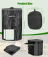 PAHTTO Portable Camping Toilet, Foldable Toilet for Adults with Detachable Phone Shelf and Toilet Paper Holder