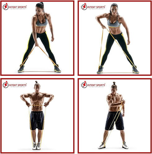INTENT SPORTS Pull Up Assist Bands, Assistance and Resistance Bands for Fitness, Body Stretching, Weightlifting, Heavy