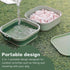 Collapsible Dog Water Bowl, Portable Dog Bowl for Traveling, 2-in-1 Pet Food and Water Feeder - Travel Dog Bowls with Lid for Walking, Traveling, Camping and Hiking