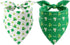 Avxdbr St Patricks Day Dog Bandanas 2 Pack Reversible Shamrock Dog Scarf Soft