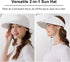 Womens Sun Hat - 2 in 1 Zip-Off Sun Protection Visor Beach Hat for Women, Packable Golf Hat