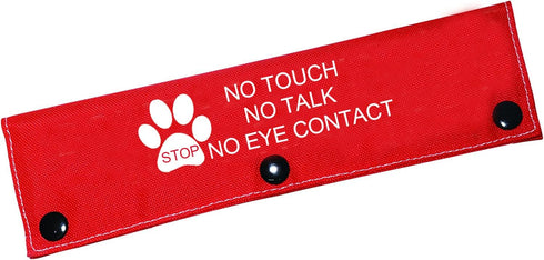 Funny Dog Leash Sleeve, No Touch No Talk No Eye Contact Alert Tag, Pet Birthday Gift
