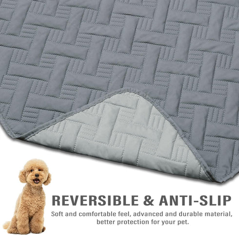 Dog Bed Cover for Pets - Waterproof Blankets Rug Pads for Couch Protection, Dark Grey+Light Grey, 20"x30"