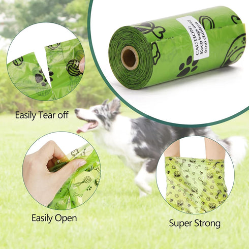 1080 Pack, Dog Poop Bags Bulk Value Strong Leak-Proof Doggie Bags for Poop, Dog Waste Bag Refill Rolls