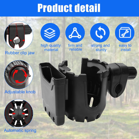 Tree Stand Cup Holder for Hunting, Portable Cup Mount for Treestand Deer Stand, No Drilling Hunting Accessories and Gear