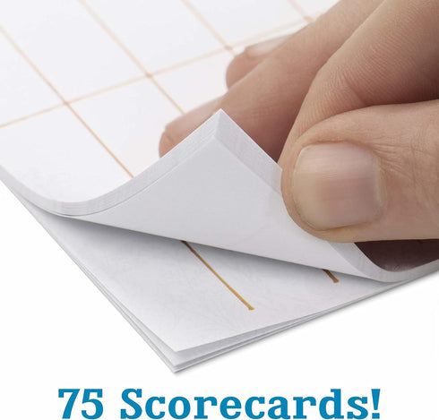 75-Pack Bridge Scorecards, | Replacement Score Sheet Tally Pads | Must-Have Accessories for Game Night | Classic
