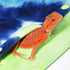 Small Animal Sling Carrier for Bearded Dragons, Lizard Carrier with Adjustable Strap (Blue-Green)